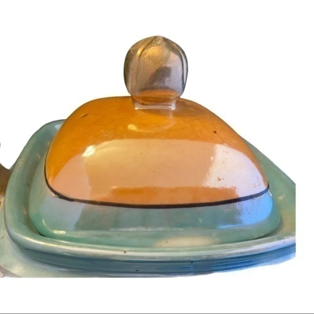 Vintage Flower Design Lusterware Teapot